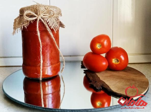 رب گوجه آفتابی خانگی بدون اسانس و مواد نگهدارنده با غلظت مناسب